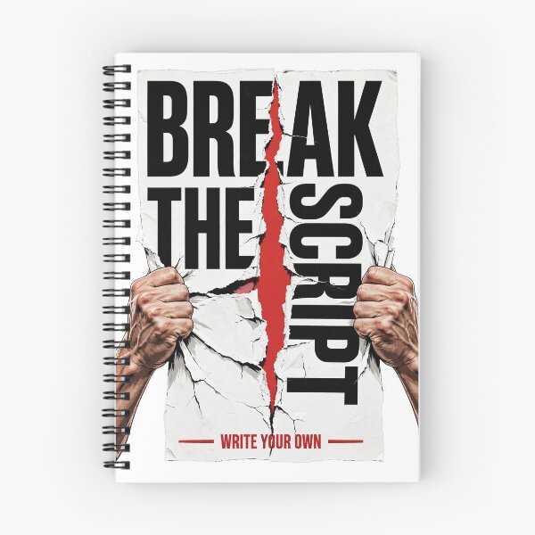 Item preview, BREAK THE SCRIPT - Hands Ripping Paper Red Tear Motivational Streetwear designed and sold by VYBE DARK Studio.