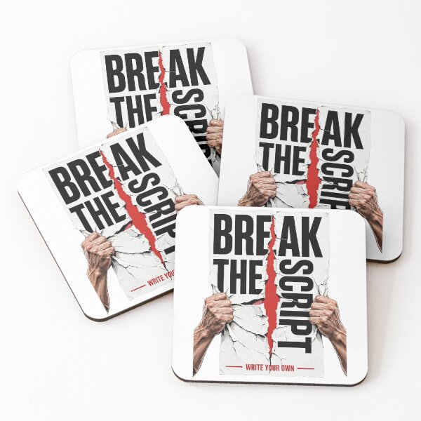Item preview, BREAK THE SCRIPT - Hands Ripping Paper Red Tear Motivational Streetwear designed and sold by LunaGlow Studio.