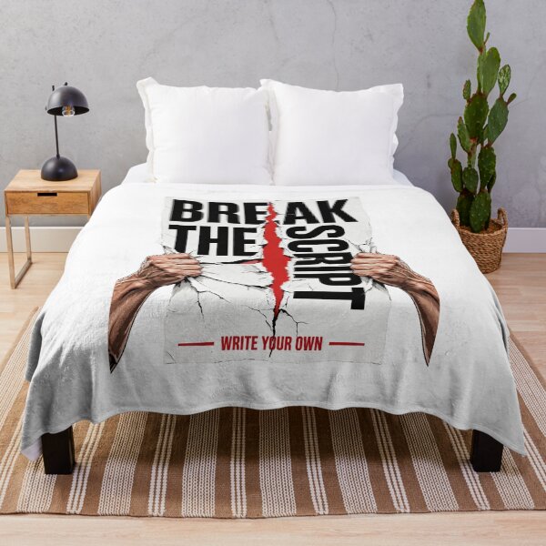 Item preview, BREAK THE SCRIPT - Hands Ripping Paper Red Tear Motivational Streetwear designed and sold by LunaGlow Studio.