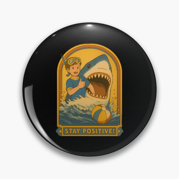 Item preview, Positive Vintage Funny Vinyl Shark  designed and sold by TondaDasilva.