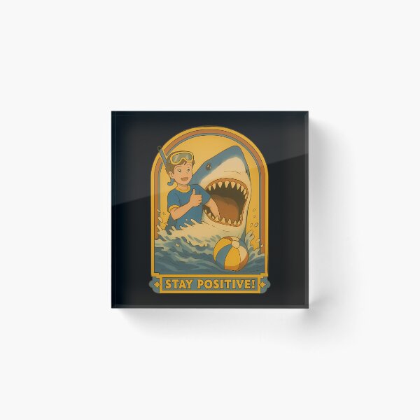 Item preview, Positive Vintage Funny Vinyl Shark  designed and sold by TondaDasilva.