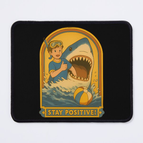 Item preview, Positive Vintage Funny Vinyl Shark designed and sold by TondaDasilva.