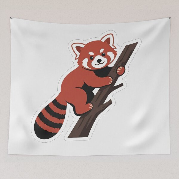 Item preview, Cute Red Panda Climbing A Tree designed and sold by Owcomm.