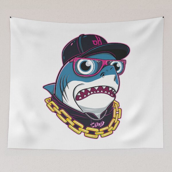 Item preview, Shark With Glasses Hip Hop designed and sold by TondaDasilva.