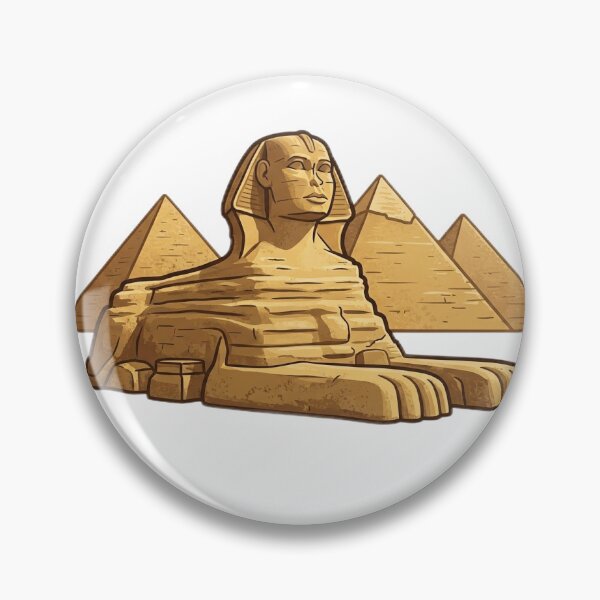 Item preview, The Great Sphinx and Giza Pyramids - Vintage Egypt Vector designed and sold by Galaxato.