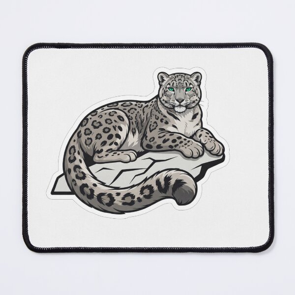 Item preview, Majestic Snow Leopard Resting On Rock designed and sold by Owcomm.