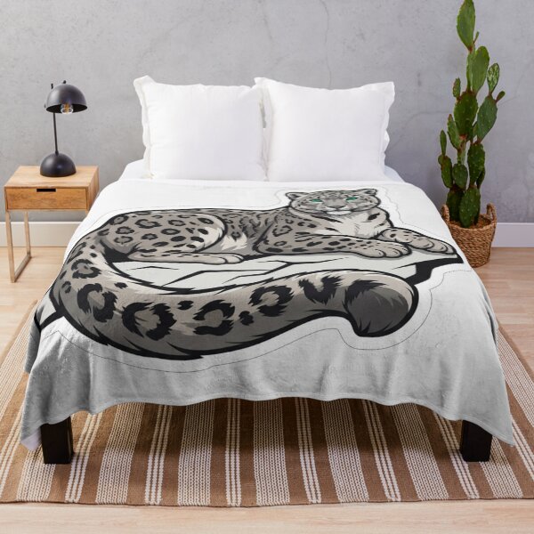 Item preview, Majestic Snow Leopard Resting On Rock designed and sold by Owcomm.