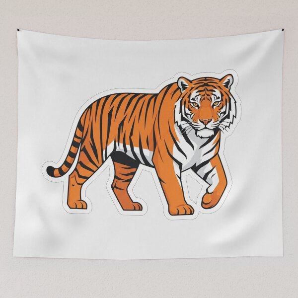 Item preview, Wild Majestic Bengal Tiger Prowling Illustration designed and sold by Owcomm.