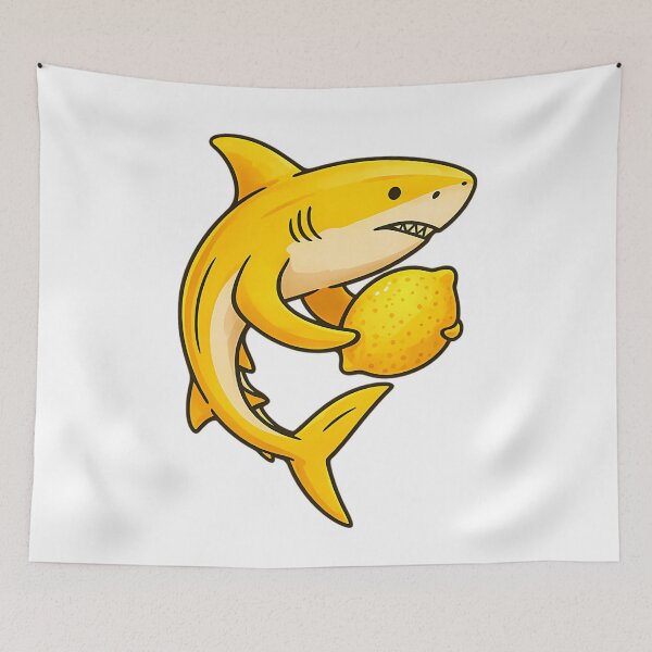 Item preview, Fruit Lemon Shark Vinyl Sticker  Water-Resistant  5-Inch Cute Aesthetic Decals designed and sold by TondaDasilva.