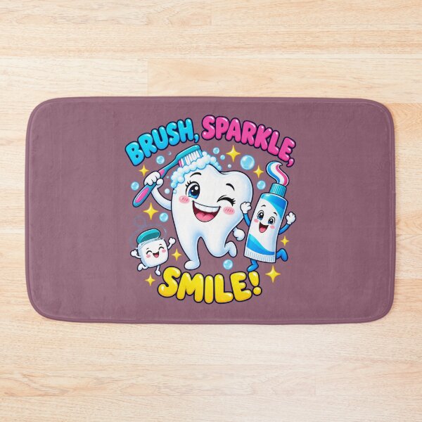 Item preview, Brush, Sparkle, Smile! – Cute Tooth Brushing Design for Kids designed and sold by NinaCreator.
