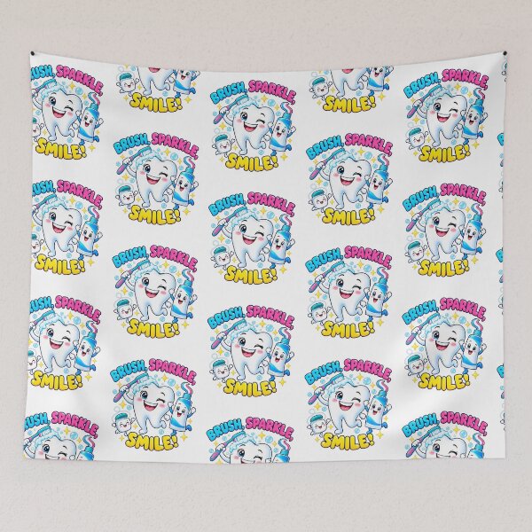 Item preview, Brush, Sparkle, Smile! – Cute Tooth Brushing Design for Kids designed and sold by NinaCreator.