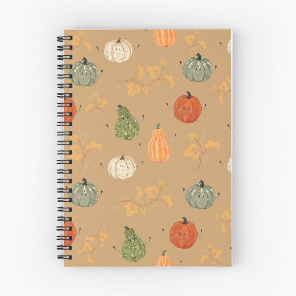 Item preview, Kawaii Autumn Pumpkin Harvest Cozy with Golden Leaves on Caramel designed and sold by somecallmeninastudio .