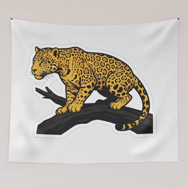 Item preview, Majestic Leopard Prowling on a Tree Branch designed and sold by Owcomm.