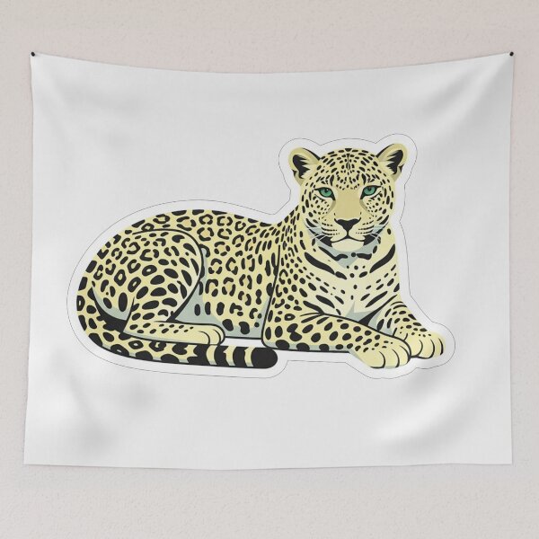 Item preview, Resting Leopard Wild Cat Illustration designed and sold by Owcomm.