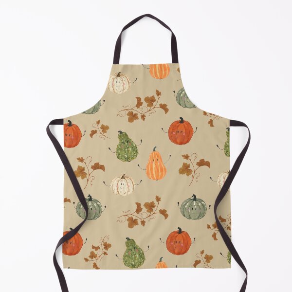 Item preview, Kawaii Autumn Pumpkin Harvest Cozy with Leaves on Warm Beige  designed and sold by somecallmeninastudio .