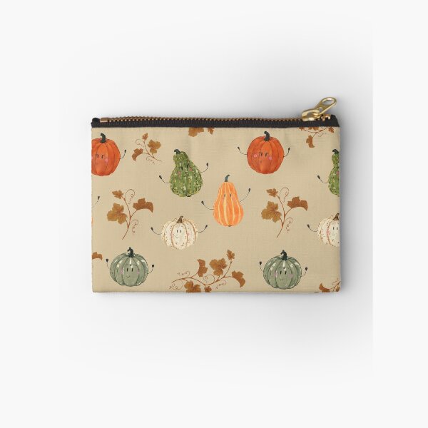Item preview, Kawaii Autumn Pumpkin Harvest Cozy with Leaves on Warm Beige  designed and sold by somecallmeninastudio .