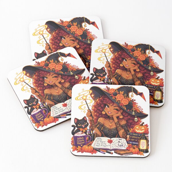 Item preview, Spooky Creative Anime African American Witch designed and sold by Arlinda's Flavour.