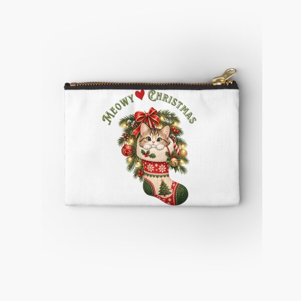 Item preview, Meowy Christmas Kitten in Holiday Stocking designed and sold by mycute-stickers.