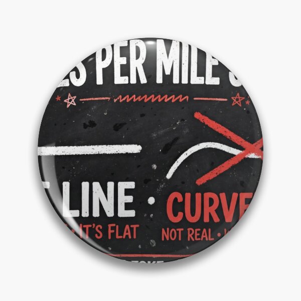 Item preview, 8 Inches Per Mile Squared Flat Earth Sticker designed and sold by FlatTees.