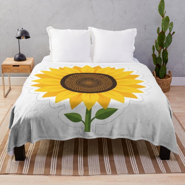 Item preview, Bright Yellow Sunflower Floral Botanical Illustration designed and sold by Owcomm.