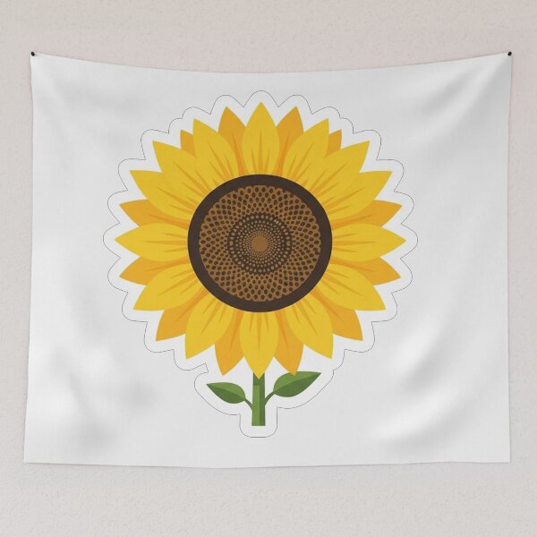 Item preview, Bright Yellow Sunflower Floral Botanical Illustration designed and sold by Owcomm.