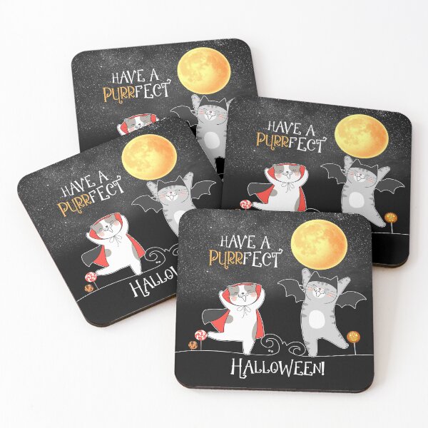 Item preview, Cartoon Cats Dancing on Halloween designed and sold by SalonOfArt.
