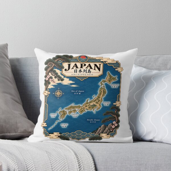 Item preview, Japan Archipelago Map — Vintage Japanese Cartography designed and sold by Larkfound Studio.