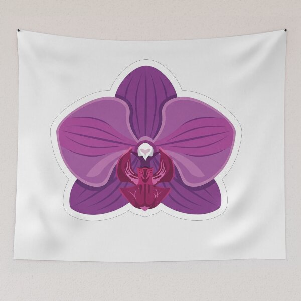 Item preview, Vibrant Purple Orchid Flower Vector Illustration designed and sold by Owcomm.