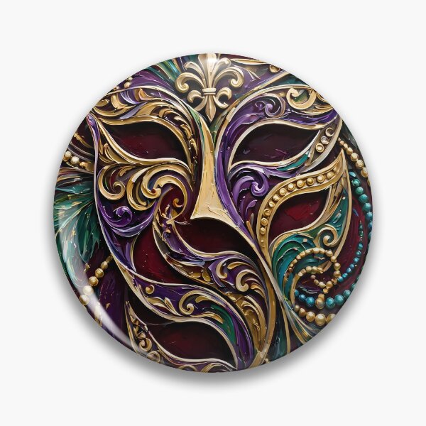 Item preview, Carnival Gold Mask Feathers Beads Art designed and sold by Legend Has It.