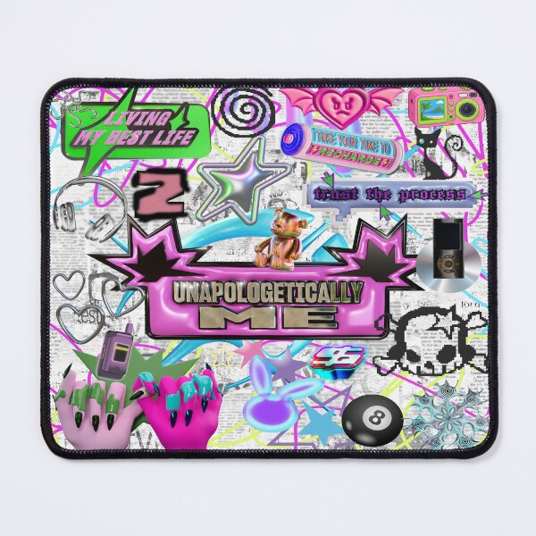 Item preview, Unapologetically Me Y2K Scenecore Stickerbomb Collage designed and sold by Side By Side Studio.
