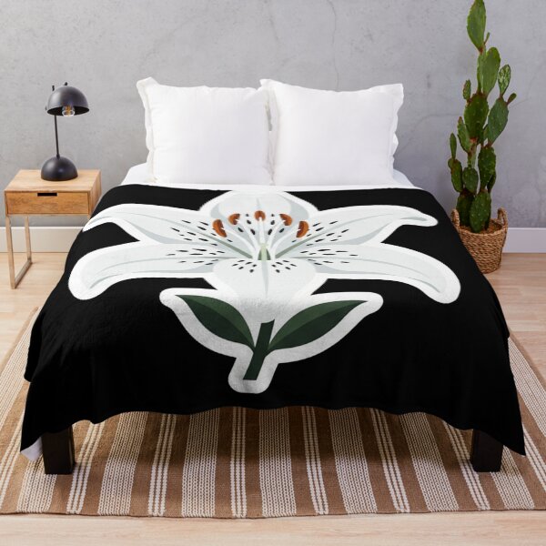 Item preview, Elegant White Lily Flower Illustration Nature Lover designed and sold by Owcomm.