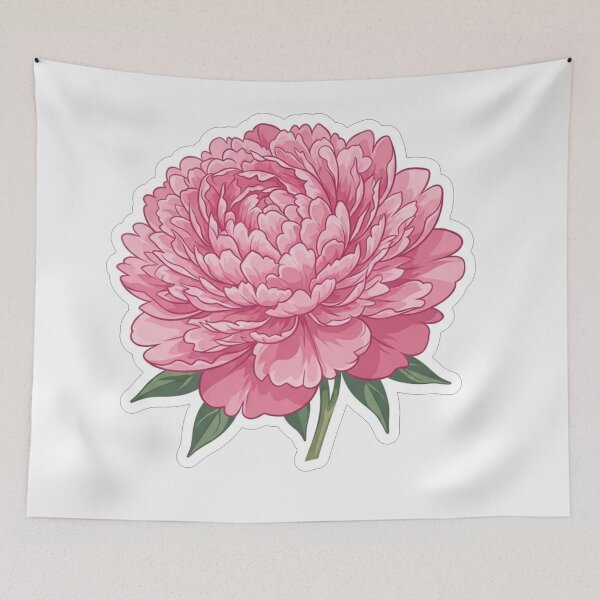 Item preview, Beautiful Pink Peony Flower Floral Illustration designed and sold by Owcomm.