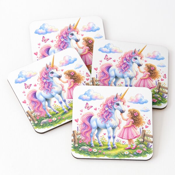 Item preview, Enchanting unicorn with a girl designed and sold by bambinella.de.