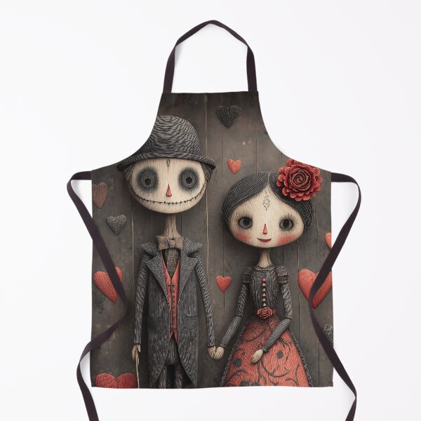 Item preview, Creepy Valentine’s Day Marionette Couple designed and sold by Boddicca.