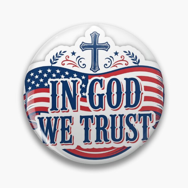 Item preview, In God We Trust Patriotic Sticker designed and sold by FlatTees.