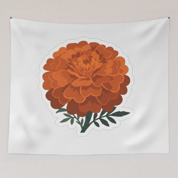 Item preview, Vibrant Orange Marigold Flower Illustration designed and sold by Owcomm.