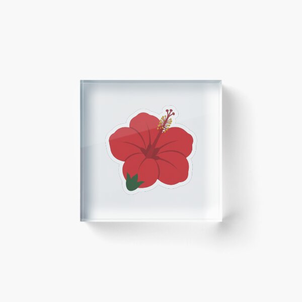 Item preview, Vibrant Red Tropical Hibiscus Flower Illustration designed and sold by Owcomm.