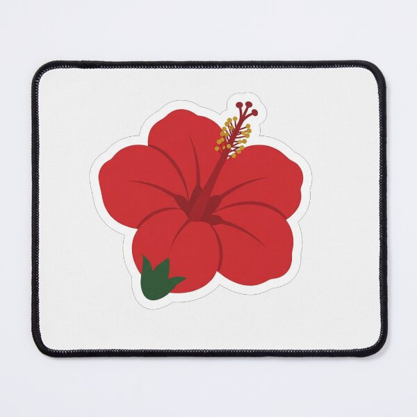 Item preview, Vibrant Red Tropical Hibiscus Flower Illustration designed and sold by Owcomm.