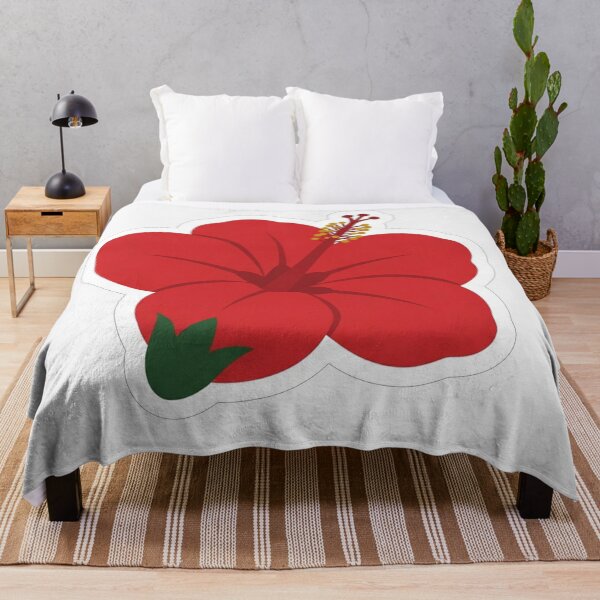 Item preview, Vibrant Red Tropical Hibiscus Flower Illustration designed and sold by Owcomm.