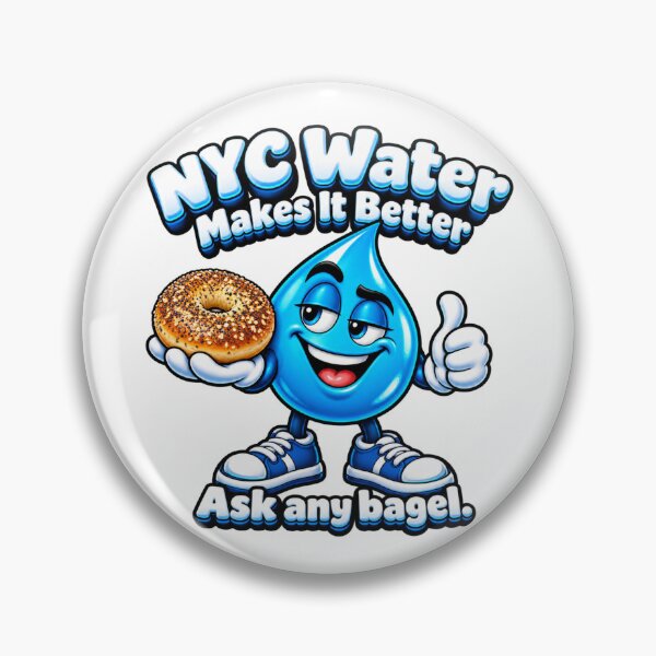 Item preview, NYC Water Makes Better Bagels Mascot designed and sold by Dresut.
