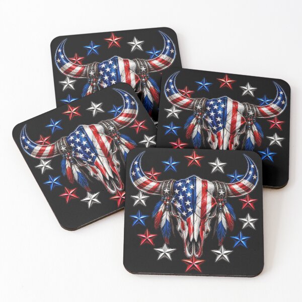 Item preview, America Bull Red White and Blue  designed and sold by thelav74.