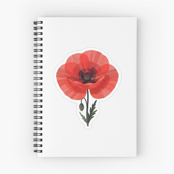 Item preview, Vibrant Red Poppy Flower Botanical Illustration designed and sold by Owcomm.
