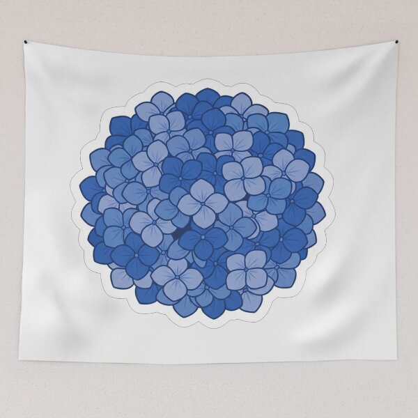 Item preview, Beautiful Blue Hydrangea Flower Blossom Illustration designed and sold by Owcomm.