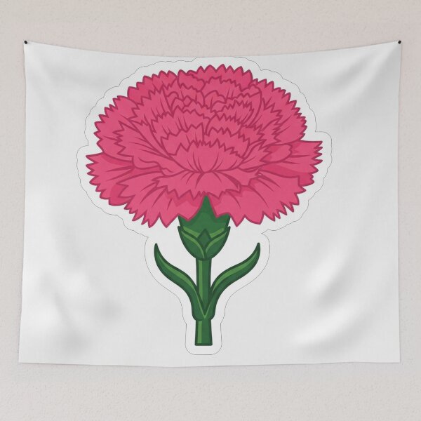 Item preview, Vibrant Pink Carnation Flower Illustration designed and sold by Owcomm.