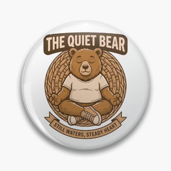 Item preview, Meditating Bear Still Waters Mascot designed and sold by NullSpacePrints.