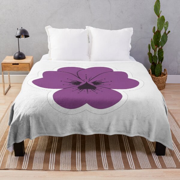 Item preview, Purple Pansy Flower Minimalist Botanical Illustration designed and sold by Owcomm.
