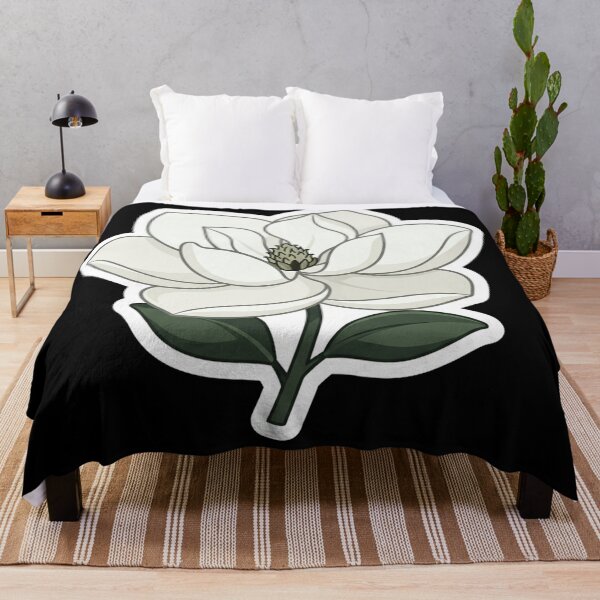 Item preview, Elegant White Magnolia Flower Botanical Illustration designed and sold by Owcomm.