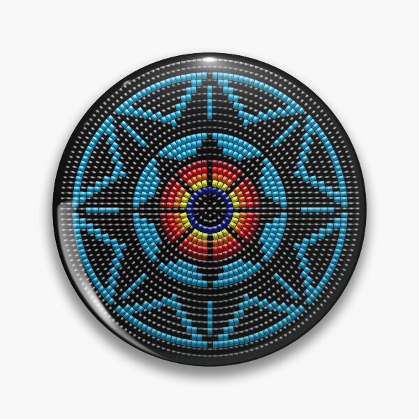 Item preview, NATIVE BEADED MEDALLION (B) 24 designed and sold by Garden Of Nightmares.