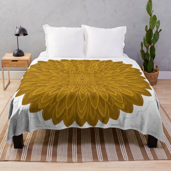 Item preview, Golden Sunflower Mandala Floral Pattern Art designed and sold by Owcomm.