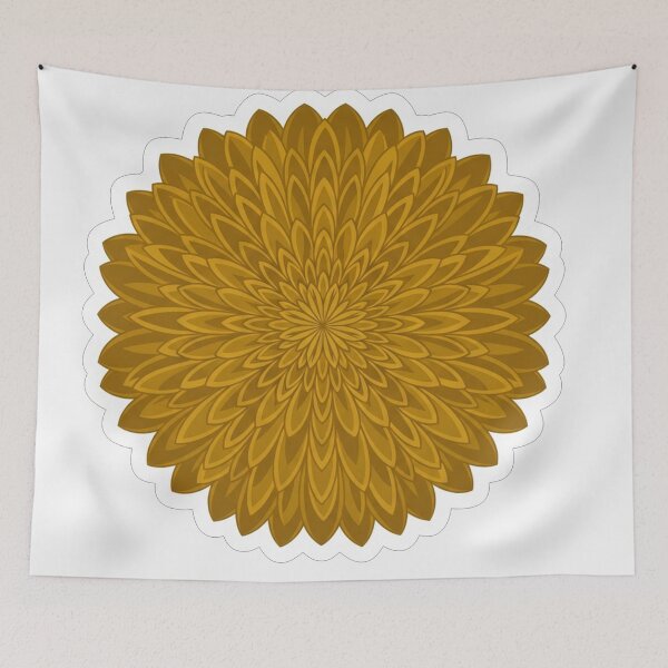 Item preview, Golden Sunflower Mandala Floral Pattern Art designed and sold by Owcomm.